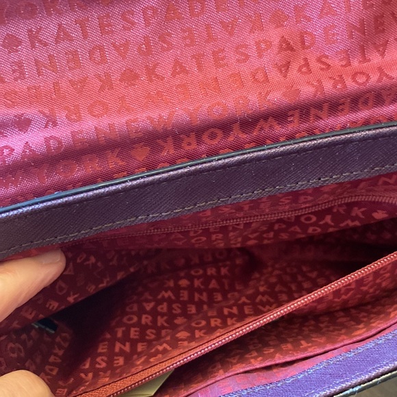 KATE SPADE LAUREL WAY GREER DEEP PLUM CROSSBODY/HANDBAG - Picture 8 of 10